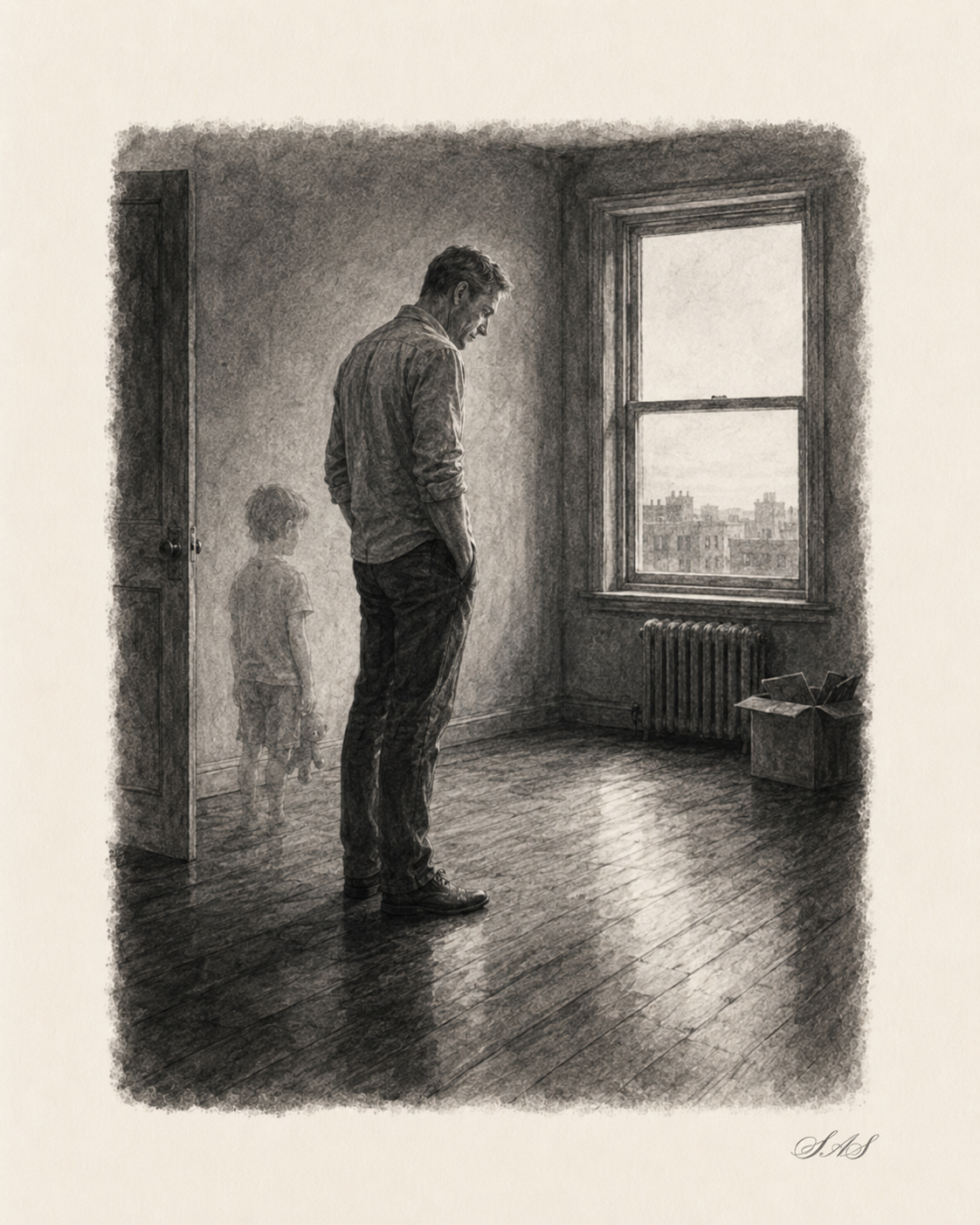 Monochrome editorial illustration for A Grave Mistake